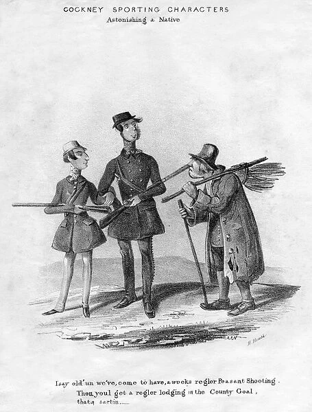Cockney Sporting Characters. Astonishing a Native, 19th century. Artist: Henry Heath