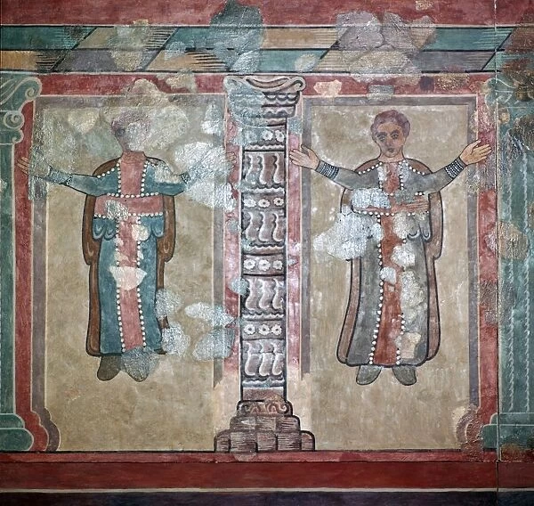 Early British Christian wall-painting on plaster, 2nd century
