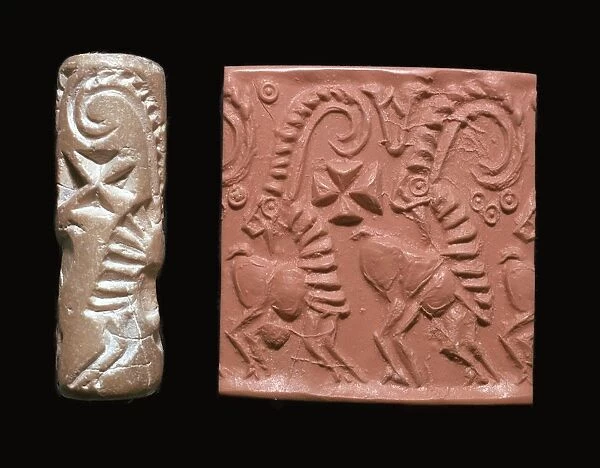Early Sumerian cylinder-seal and impression