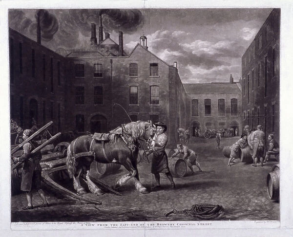 East end of Whitbreads Brewery, Chiswell Street, Islington, London, 1792. Artist