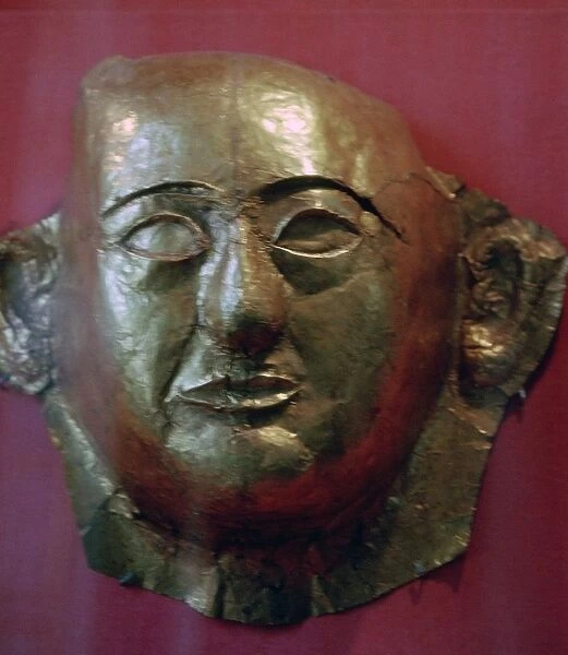 Egyptian gold death mask of Prince Khaemweset, 13th century BC