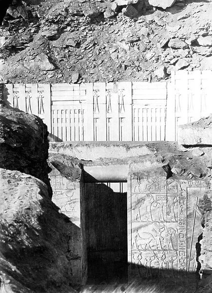 Entrance to ruins, Egypt, 1863-1864. Artist: Emmanuel Rouge