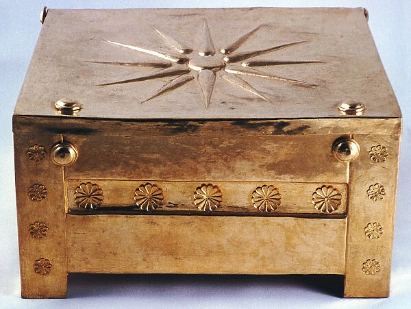 Gold larnax (funerary casket), 350-325 BC