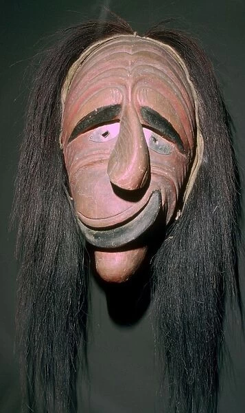 Iroquois false-face mask which belonged to a member of the False Face Band