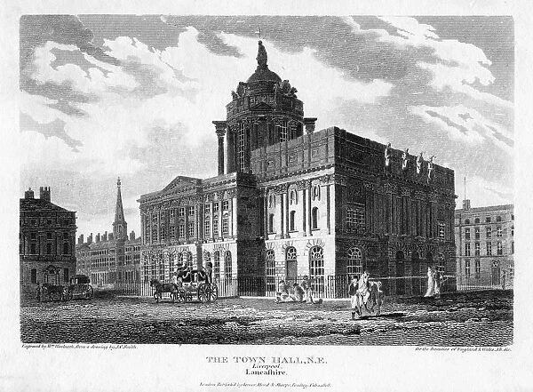 Liverpool Town Hall, Merseyside, 1808. Artist: William Woolnoth