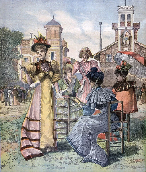 Longchamp races in spring, Paris, 1893