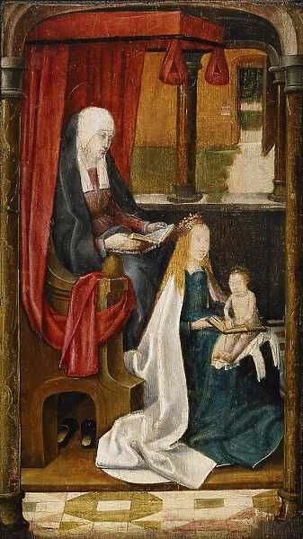Madonna Teaching the Infant Christ Reading, 1480. Artist: Master of St. Gudule (active End of 15th cen. )