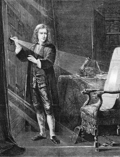 Newton Investigating Light, c1879