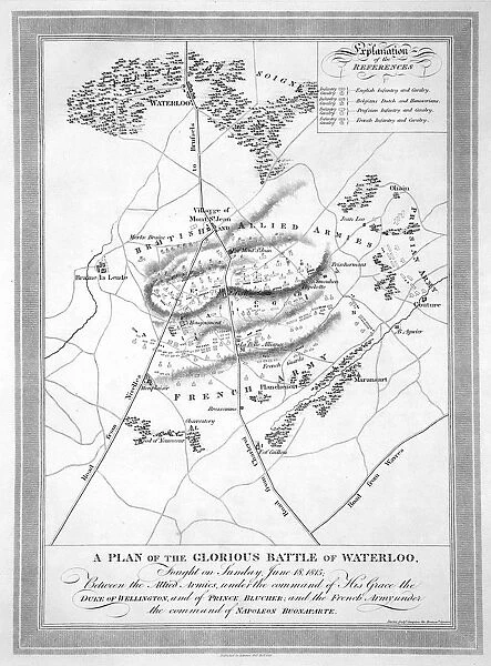 A Plan of the Glorious Battle of Waterloo, 1815 (19th century)