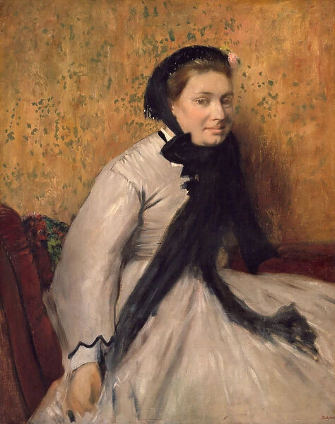 Portrait of a Woman in Gray, ca. 1865. Creator: Edgar Degas