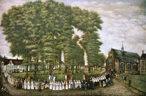 A Procession in Bruges at the End of the 19th Century, 19th century