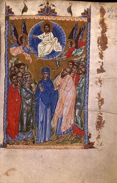 The Resurrection (Manuscript illumination from the Matenadaran Gospel), 14th century