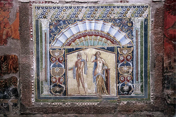 Roman mosaic of Neptune and Amphitrite, Herculaneum, Italy