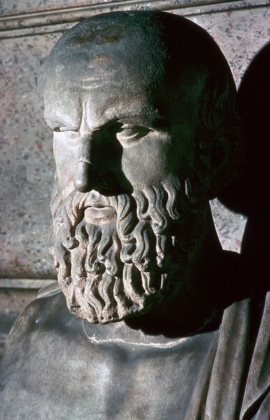 Roman portrait bust of the Greek dramatist Aeschylus, 6th century BC