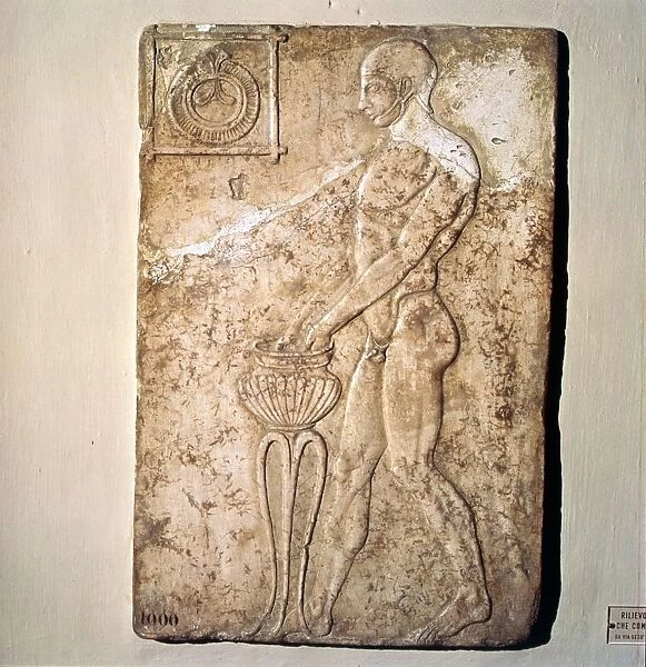 Roman Votive relief of Athlete from Republican Period, Rome, c2nd century BC