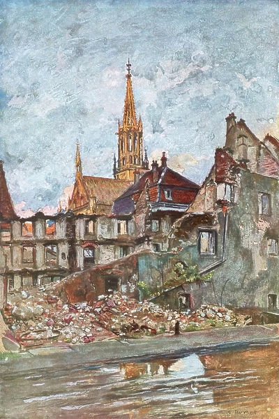 The Ruins of Thann, Alsace, 1915, (1926). Artist: Charles-Jules Duvent
