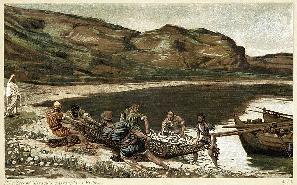 The second miraculous draught of fishes, c1890