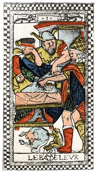 Tarot card of the Juggler or Mountebank, Parisian Tarot, 1500