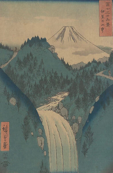 View of Fuji san from the Mountains in the Province of Izu (Izu no Sanchu), from the serie... 1858. Creator: Ando Hiroshige