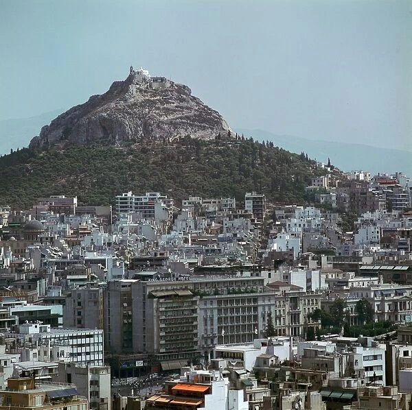View of Lycabettus Hill and the Acropolis