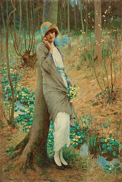 Woman in a Spring landscape, 1924