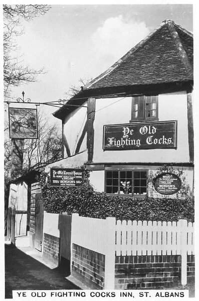 Ye Old Fighting Cocks Inn, St Albans, Hertfordshire, 1937