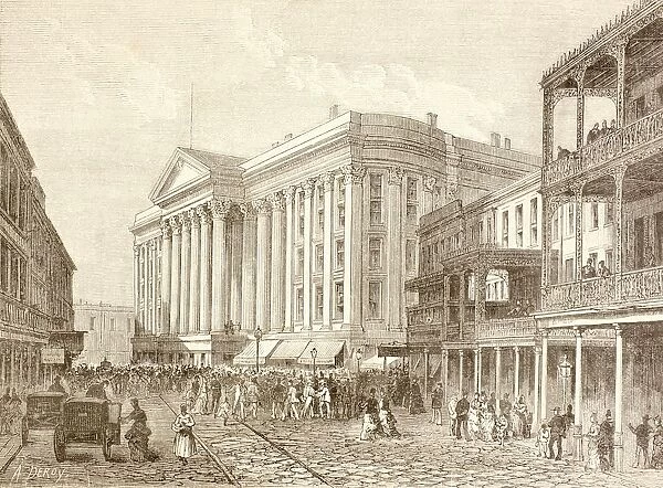 New Orleans, Louisiana, United States Of America. The Saint Charles Hotel On St Charles Street In The 1880S. From A 19Th Century Illustration