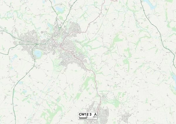 Cheshire East CW12 3 Map