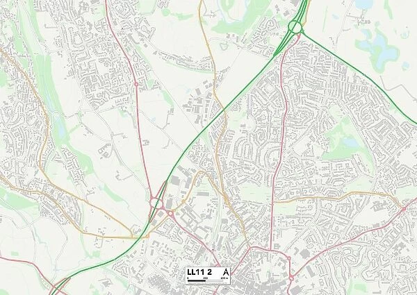 Wrexham LL11 2 Map