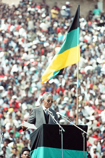 ANC leader Nelson Mandela seen here in Soweto, Johannesburg