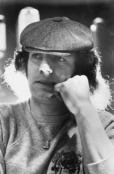 Brian Johnson lead singer of the rock group AC  /  DC. (March 1983)