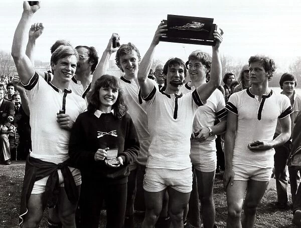 Oxford v Cambridge Boat Race - 1982 Oxford celebrate winning the race