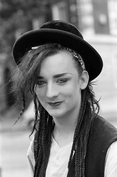 Pop star Boy George of Culture Club group. Pictured after the group moved into 15th spot