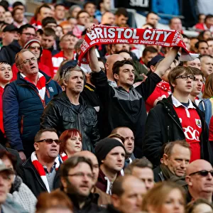 Bristol City Fans Celebrate at Wembley during Johnstones Paint Trophy Final against Walsall, 2015