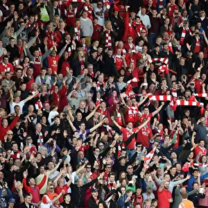 Bristol City Fans Honor Players in Atyeo Stand during Bristol City vs. Coventry City Match, April 2015