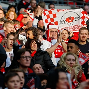 Bristol City FC's Glorious 2-0 Victory: A Sea of Celebrating Supporters at Wembley Stadium