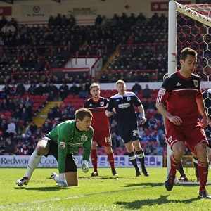 Bristol City's Sam Baldock Disappointed as Shot Goes Wide Against Huddersfield, npower Championship 2013