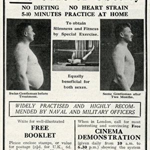 Advert for Abplanalps Institute, cure of obesity 1929