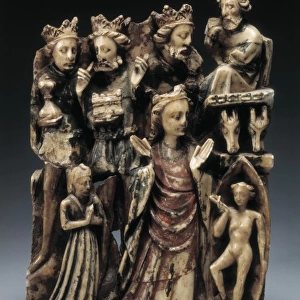 Adoration of the Magi (15th c. ). Alabaster. English