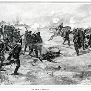 America - The Melitia attacks at the battle of Princeton