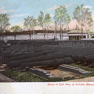 Civil War relics, Fort Monroe, Hampton, Virginia, USA