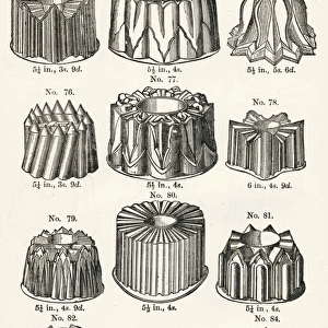 Culinary moulds in tin 1887