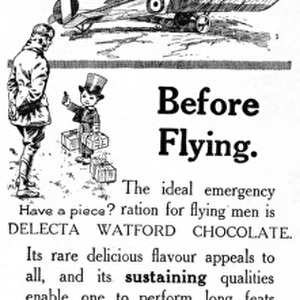 Delecta chocolate advertisement, WW1