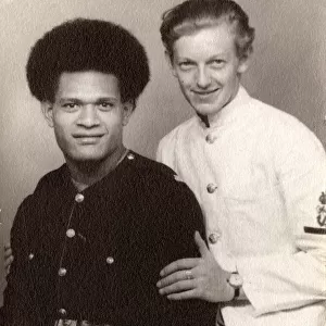 Two friends - A British Navy Sailor and a Pacific Islander