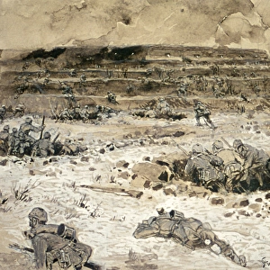 German attack on Fort Vaux, Verdun, France, WW1