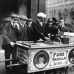 Ice cream vendor at time of 1911 Coronation
