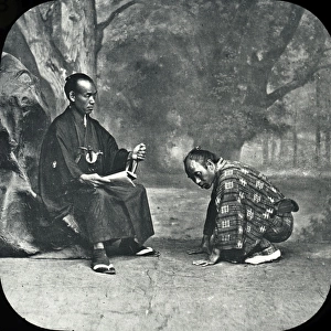 Japan - A Master giving orders to his servant
