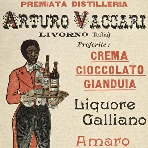 Liqueur Galliano. Italian herbal liqueur created