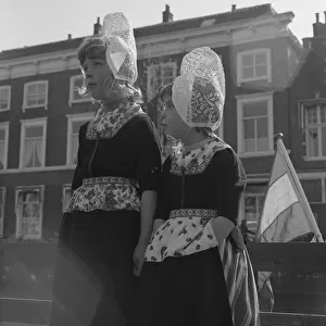 Two little girls in Belgian national costume