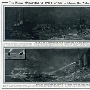 Naval manoeuvres of 1913 by G. H. Davis